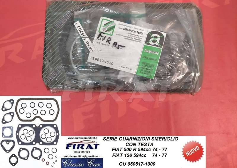 GUARNIZIONI SMERIGLIO FIAT 500 R - 126 74 - 77 (050517-1000)